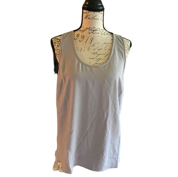 Daily Ritual Light Gray Racerback Tank Size 14 - Picture 3 of 6